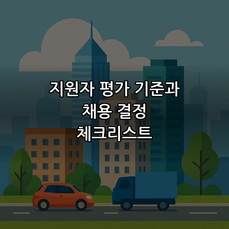 지원자 평가 기준과 채용 결정 체크리스트