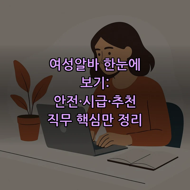 여성알바 한눈에 보기: 안전·시급·추천 직무 핵심만 정리 커버 이미지