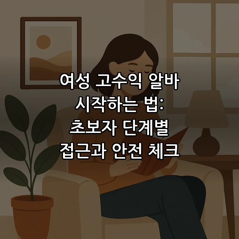 여성 고수익 알바 시작하는 법: 초보자를 위한 단계별 접근