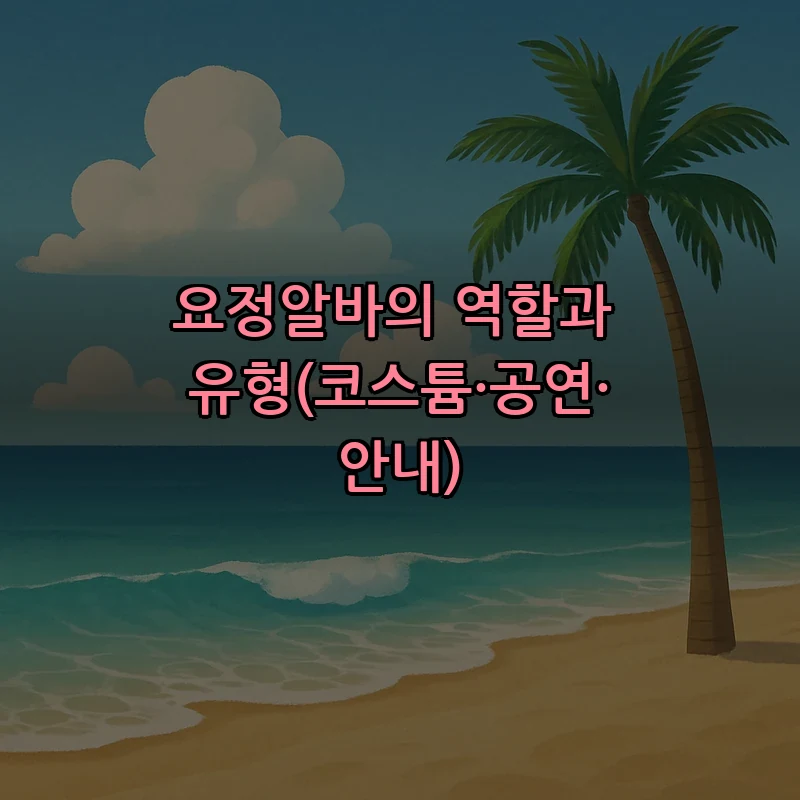 요정알바의 역할과 유형(코스튬·공연·안내)
