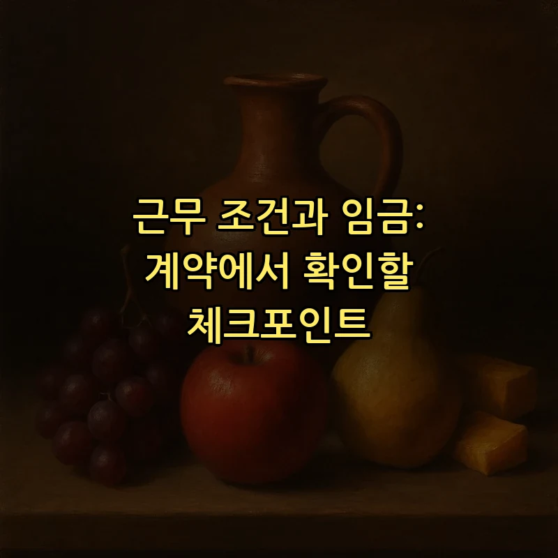 근무 조건과 임금: 계약에서 확인할 체크포인트