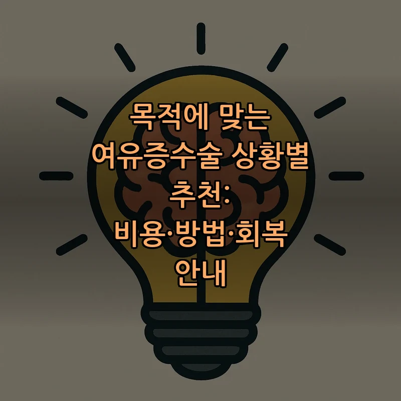 여유증수술 방법과 비용 총정리 (2025)