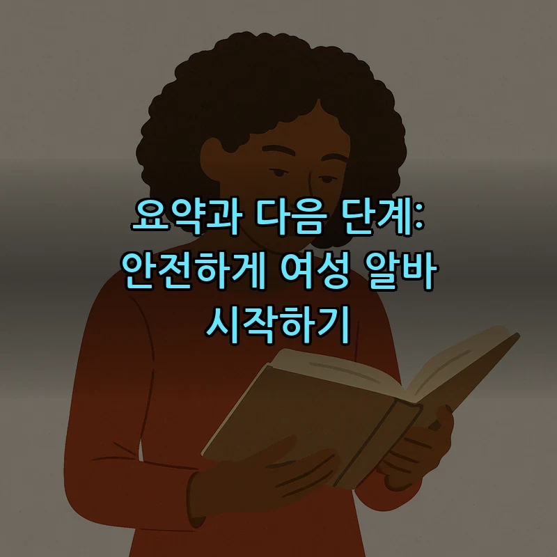 요약과 다음 단계: 안전하게 여성 알바 시작하기