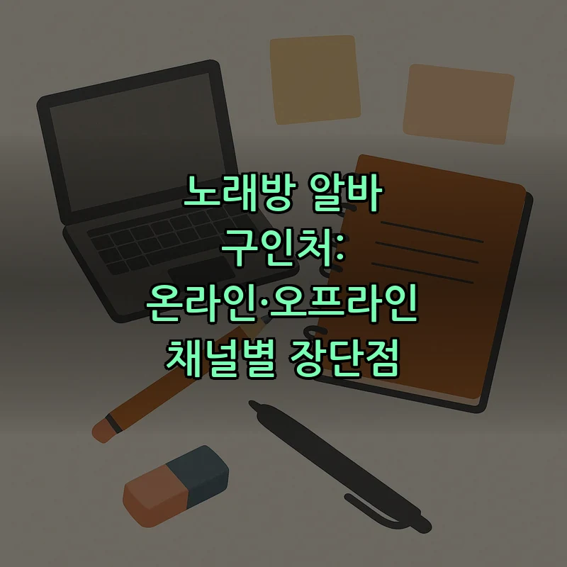 노래방 알바 구인처: 온라인·오프라인 채널별 장단점