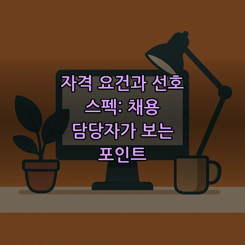 자격 요건과 선호 스펙: 채용 담당자가 보는 포인트