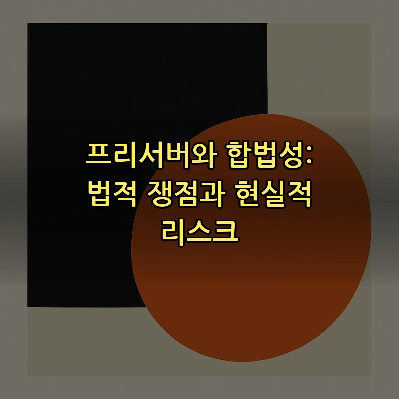 프리서버와 합법성: 법적 쟁점과 현실적 리스크