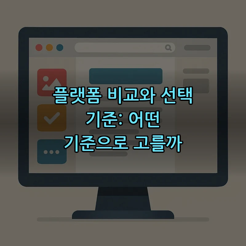 플랫폼 비교와 선택 기준: 어떤 기준으로 고를까