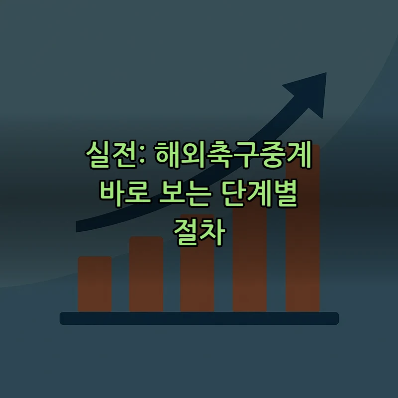 실전: 해외축구중계 바로 보는 단계별 절차