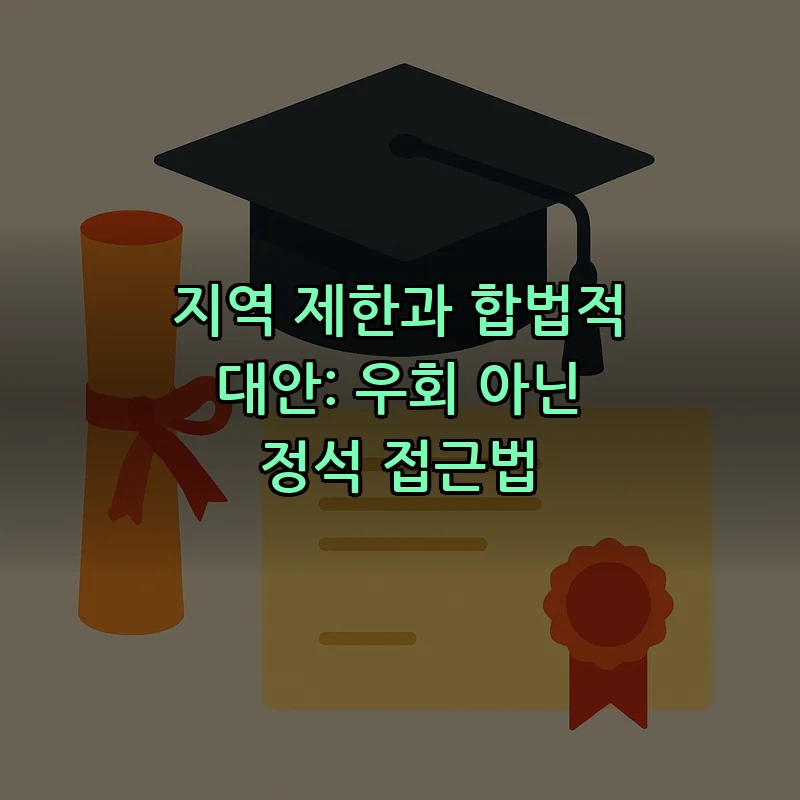 지역 제한과 합법적 대안: 우회 아닌 정석 접근법