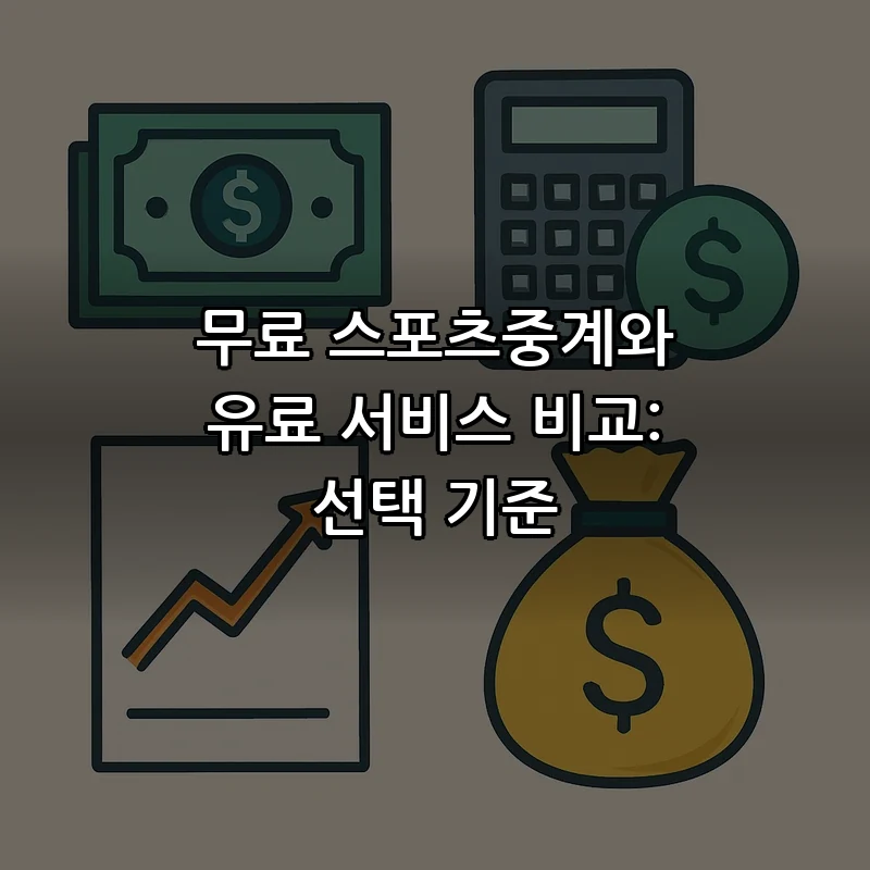 무료 스포츠중계와 유료 서비스 비교: 선택 기준