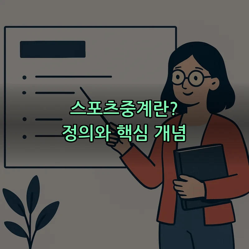 스포츠중계란? 정의와 핵심 개념