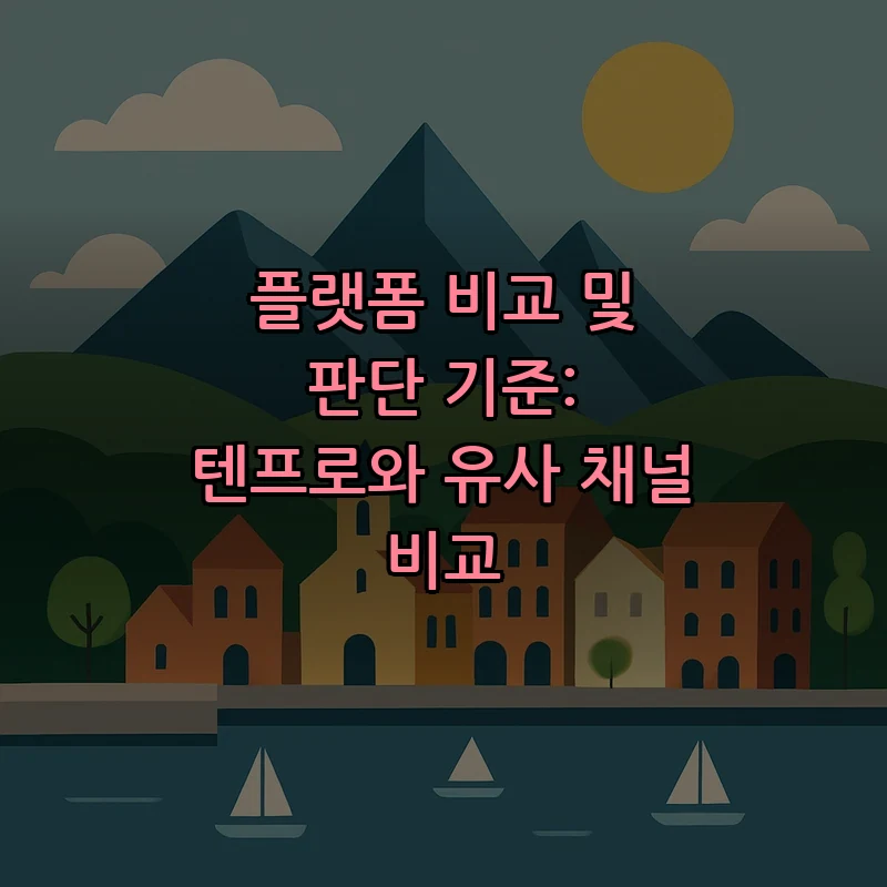 플랫폼 비교 및 판단 기준: 텐프로와 유사 채널 비교