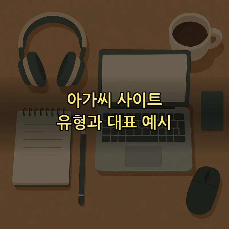 아가씨 사이트 유형과 대표 예시