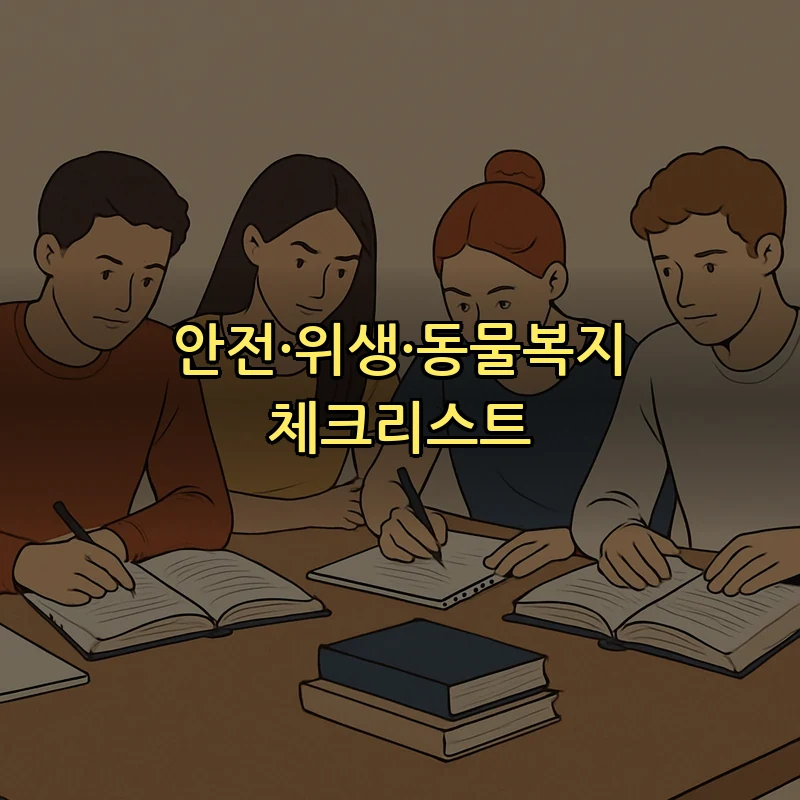 안전·위생·동물복지 체크리스트
