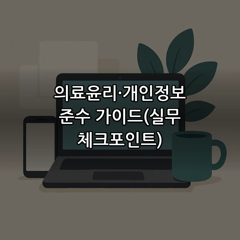 의료윤리·개인정보 준수 가이드(실무 체크포인트)