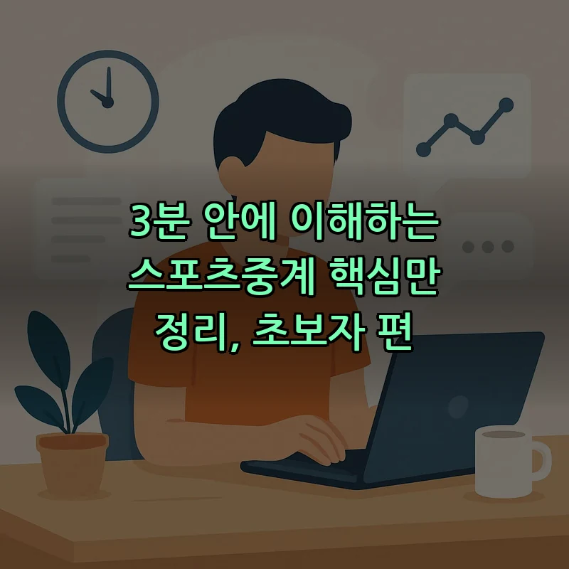 3분 안에 이해하는 스포츠중계 핵심만 정리, 초보자 편 커버 이미지