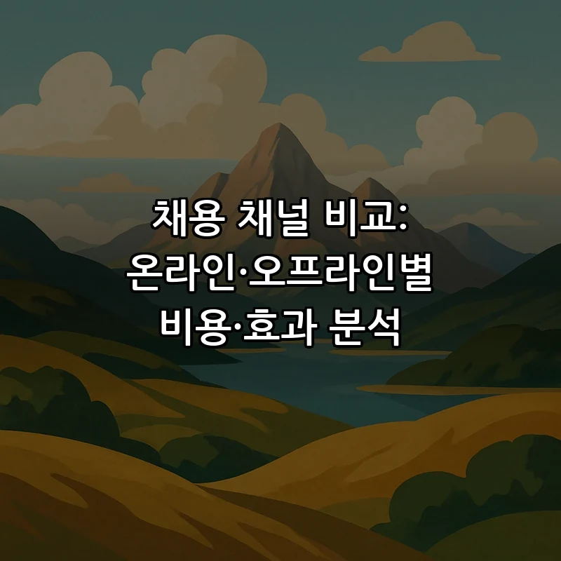 채용 채널 비교: 온라인·오프라인별 비용·효과 분석