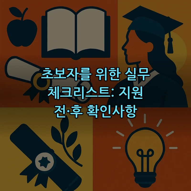 초보자를 위한 실무 체크리스트: 지원 전·후 확인사항