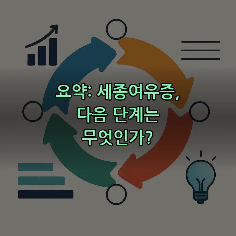 요약: 세종여유증, 다음 단계는 무엇인가?