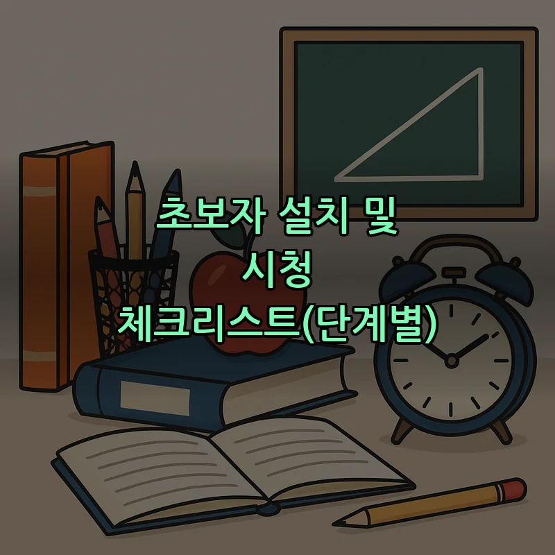 초보자 설치 및 시청 체크리스트(단계별)