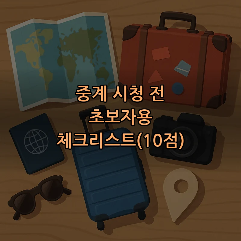 중계 시청 전 초보자용 체크리스트(10점)