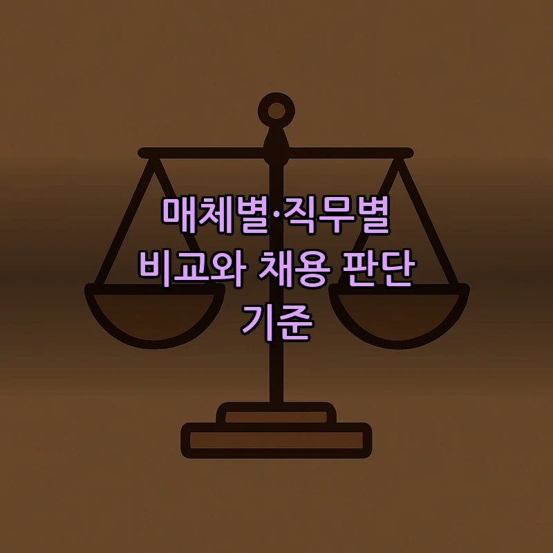 매체별·직무별 비교와 채용 판단 기준