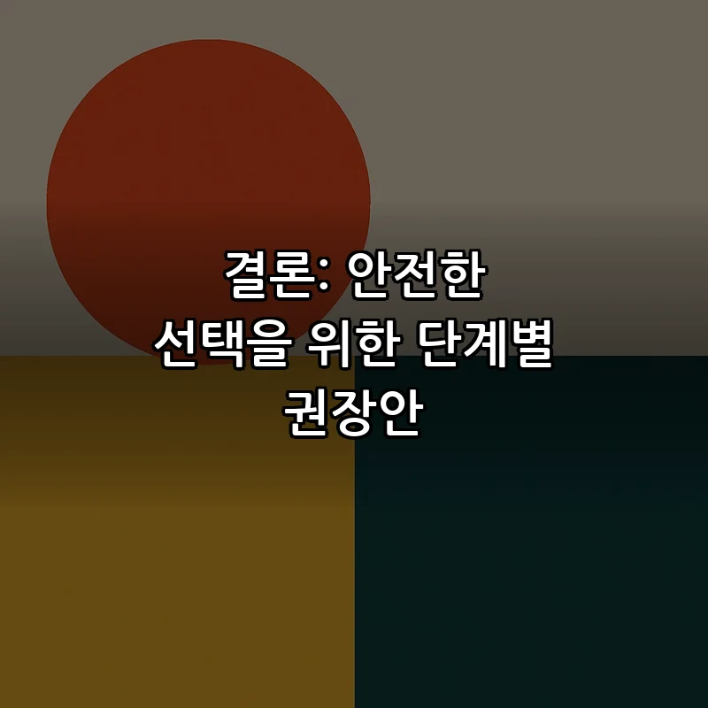 결론: 안전한 선택을 위한 단계별 권장안
