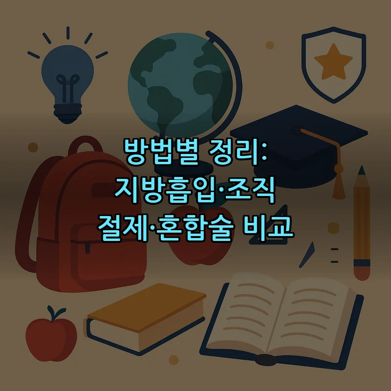 방법별 정리: 지방흡입·조직 절제·혼합술 비교