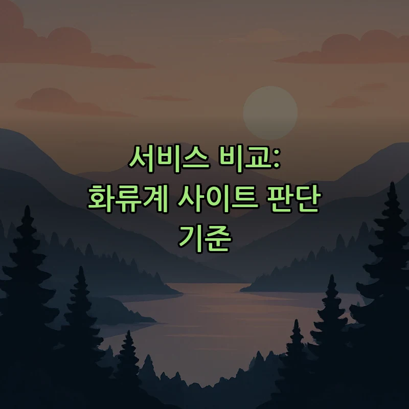 서비스 비교: 화류계 사이트 판단 기준