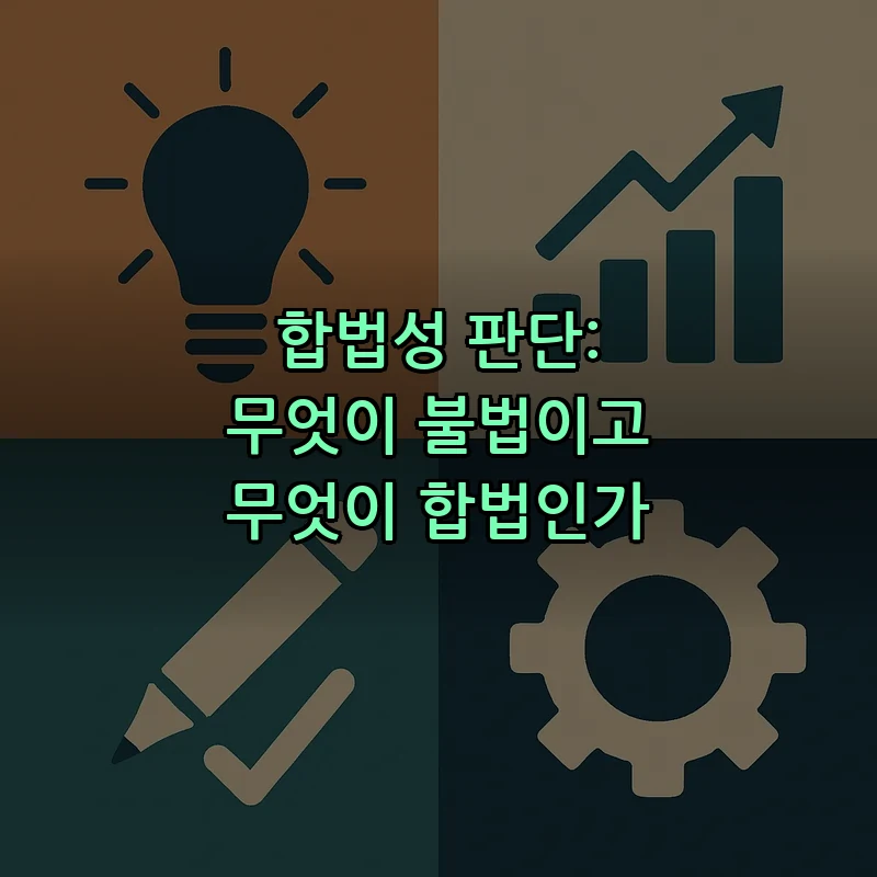 합법성 판단: 무엇이 불법이고 무엇이 합법인가