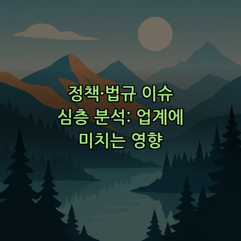 정책·법규 이슈 심층 분석: 업계에 미치는 영향