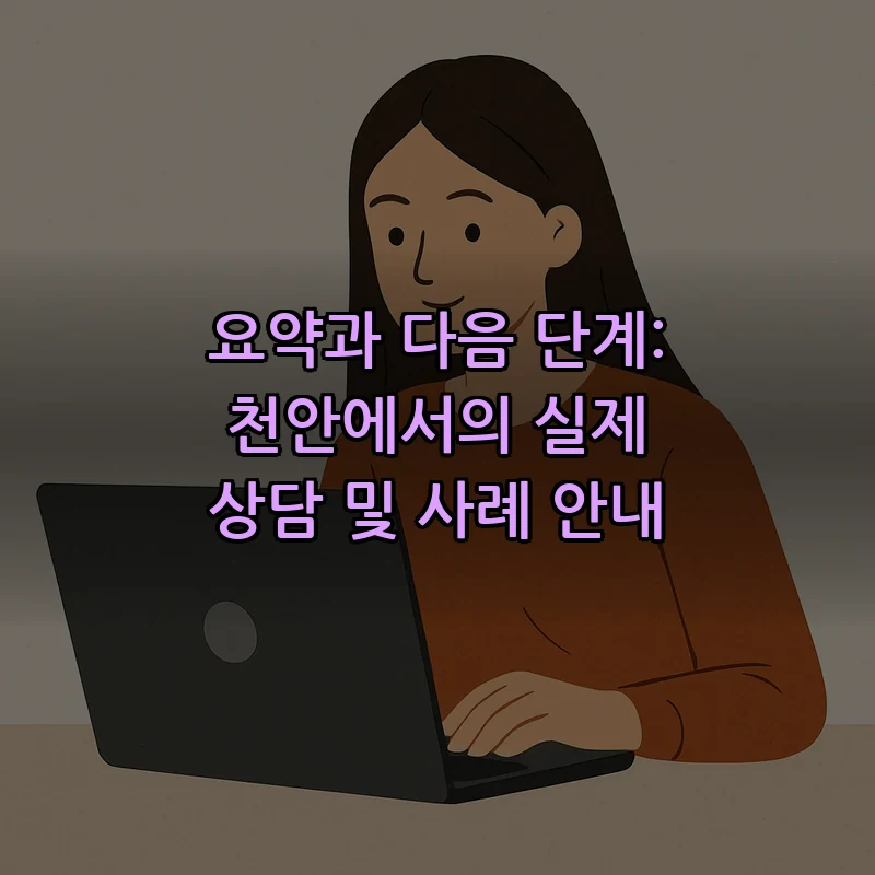요약과 다음 단계: 천안에서의 실제 상담 및 사례 안내