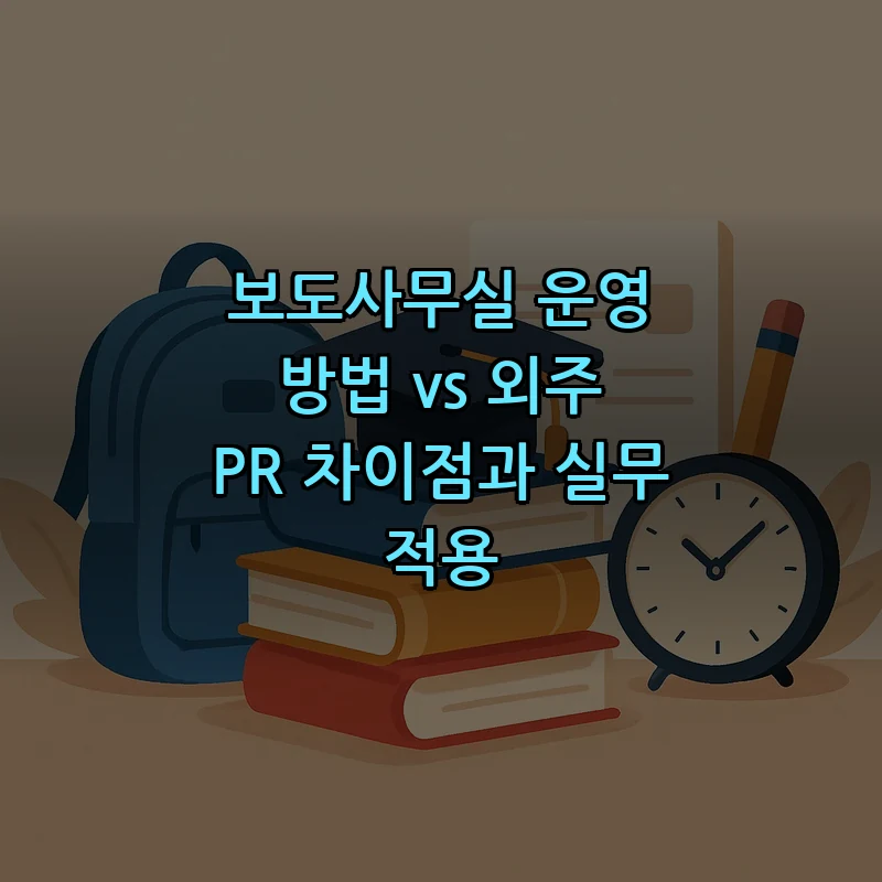 보도사무실 운영 방법과 외주 PR의 차이점