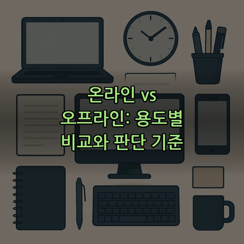 온라인 vs 오프라인: 용도별 비교와 판단 기준
