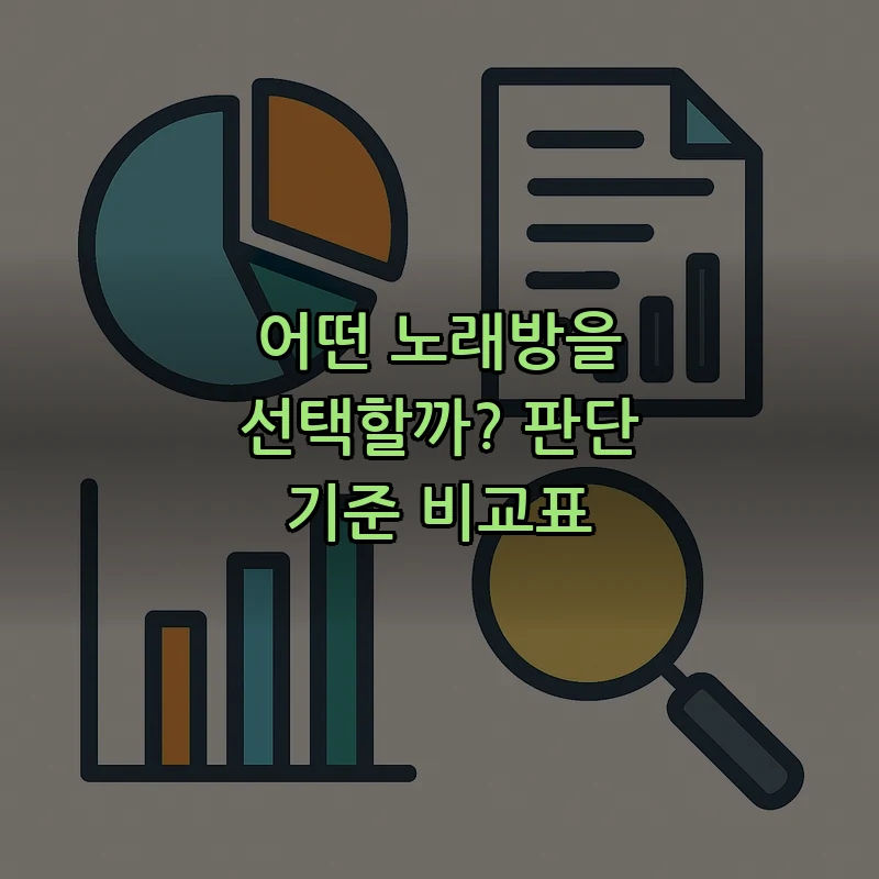 어떤 노래방을 선택할까? 판단 기준 비교표