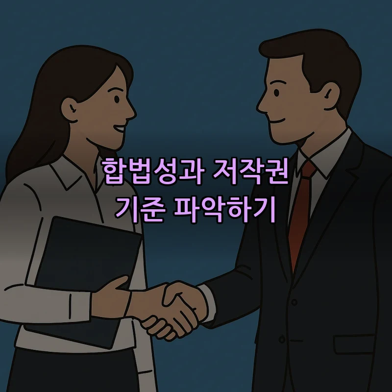 합법성과 저작권 기준 파악하기