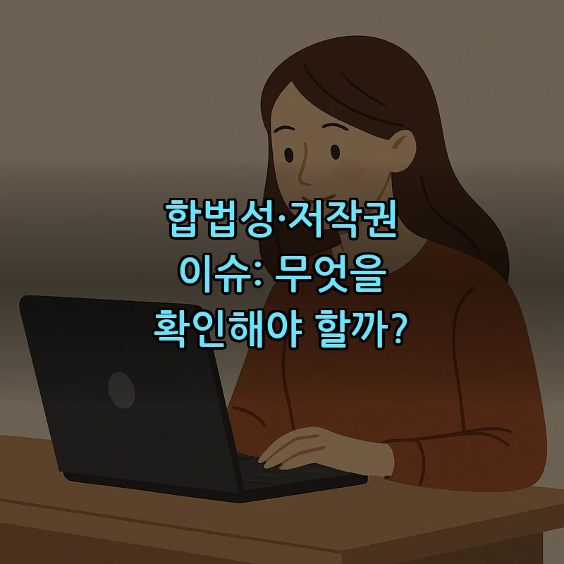 합법성·저작권 이슈: 무엇을 확인해야 할까?