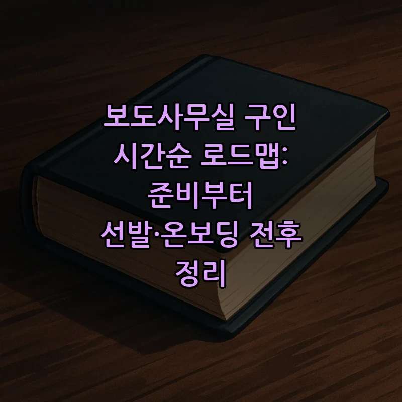 보도사무실 구인 절차: 준비에서 선발까지