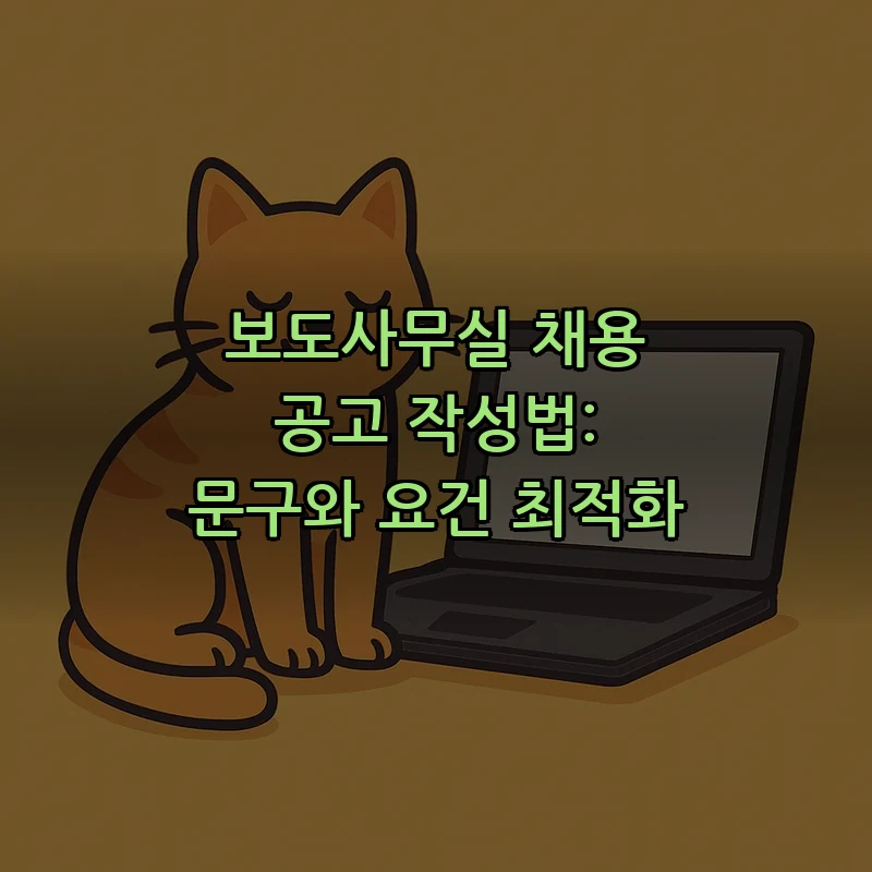 보도사무실 채용 공고 작성법: 문구와 요건 최적화