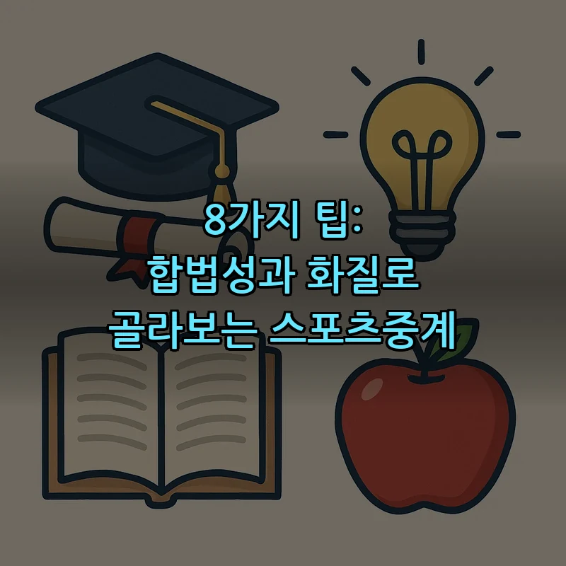 스포츠중계의 합법성과 화질: 8가지 팁