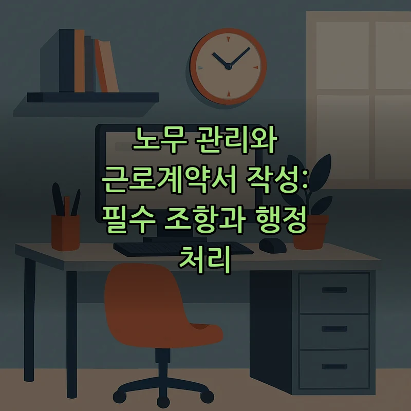 노무 관리와 근로계약서 작성: 필수 조항과 행정 처리