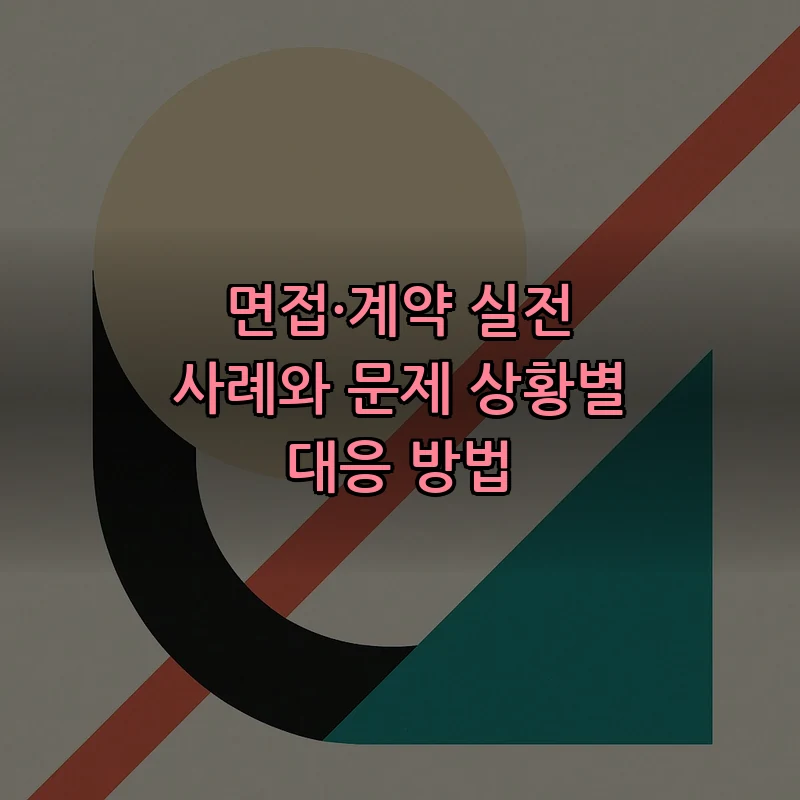 면접·계약 실전 사례와 문제 상황별 대응 방법