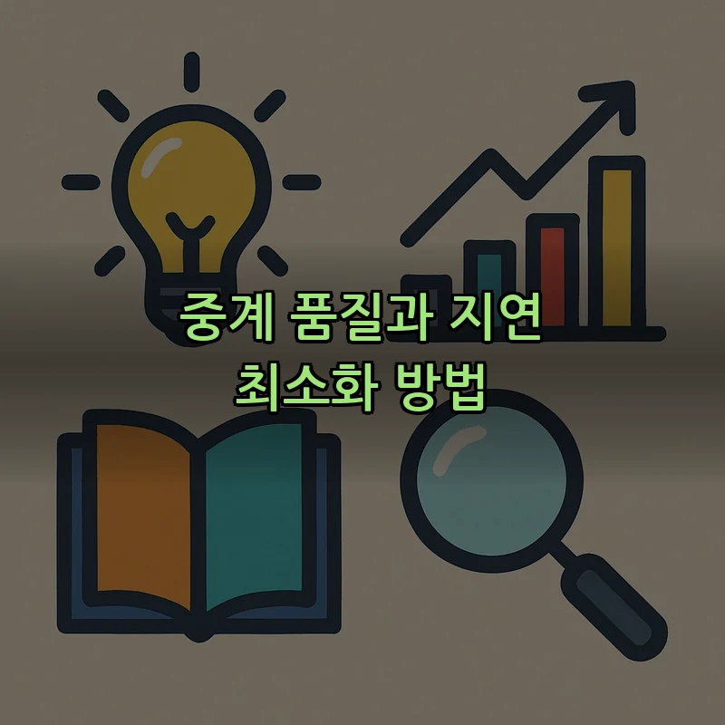 중계 품질과 지연 최소화 방법