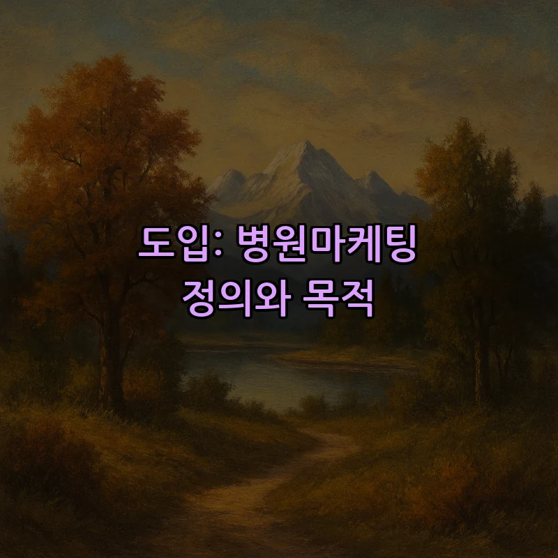 도입: 병원마케팅 정의와 목적