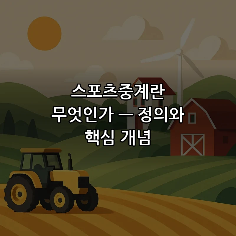 스포츠중계란 무엇인가 — 정의와 핵심 개념
