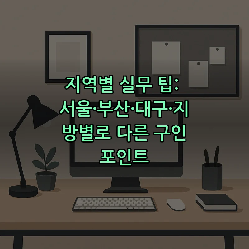 지역별 실무 팁: 서울·부산·대구·지방별로 다른 구인 포인트