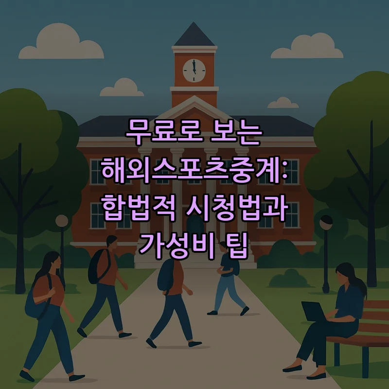 해외스포츠중계 합법적인 시청법과 가성비 팁
