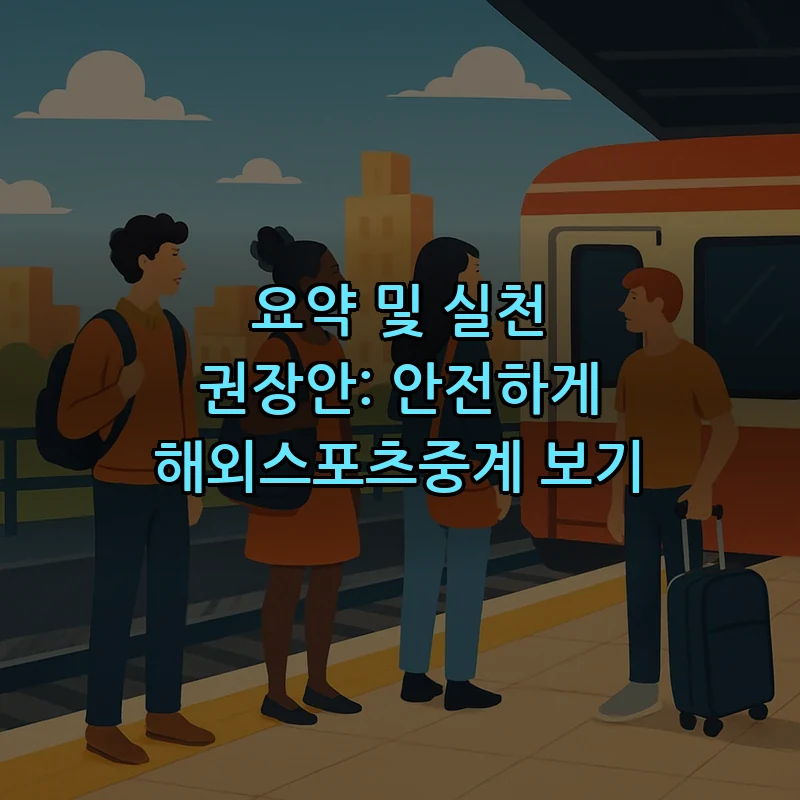 요약 및 실천 권장안: 안전하게 해외스포츠중계 보기