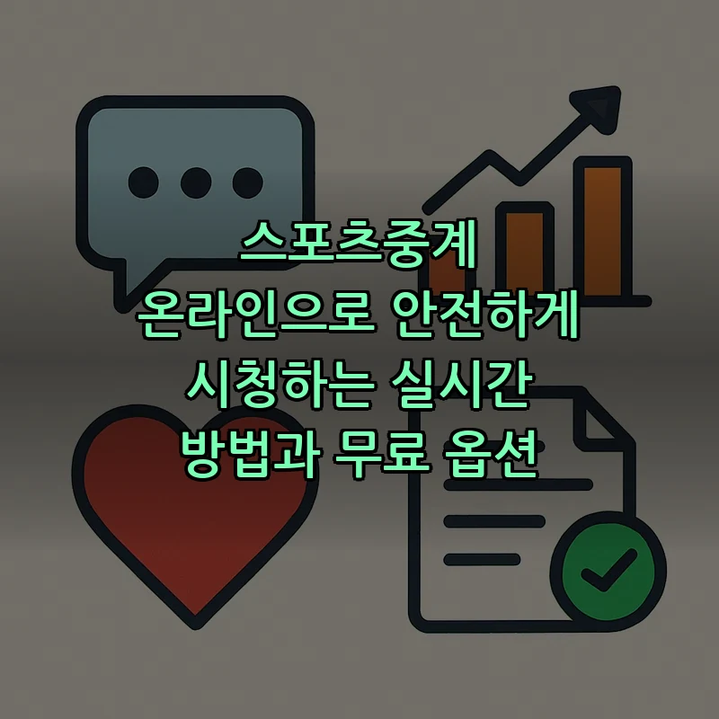 스포츠중계란? 실시간 시청 방법과 저작권 유의사항