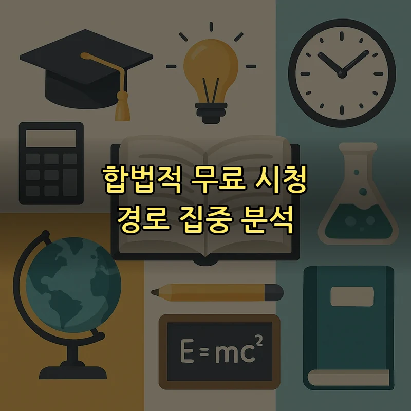 합법적 무료 시청 경로 집중 분석